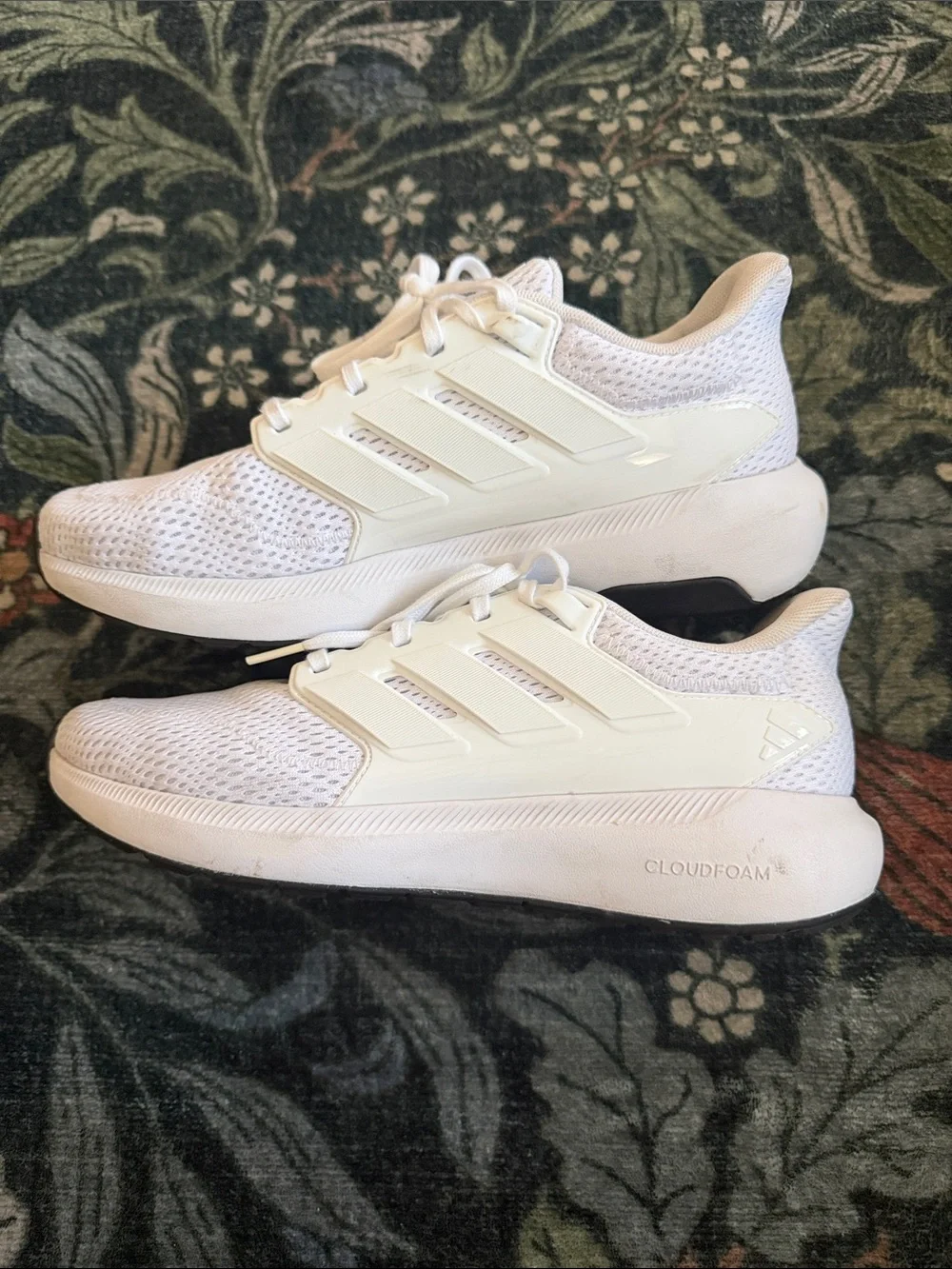 adidas Men’s White Athletic Mesh Sneakers